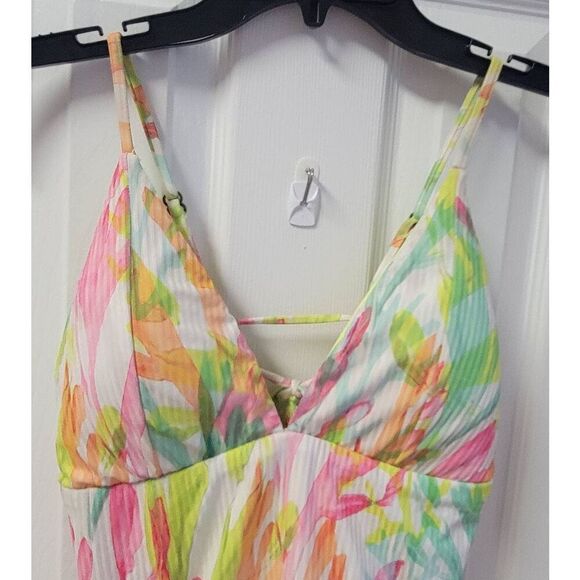 Becca Floral Onepiece Swimsuit L - Picture 6 of 8